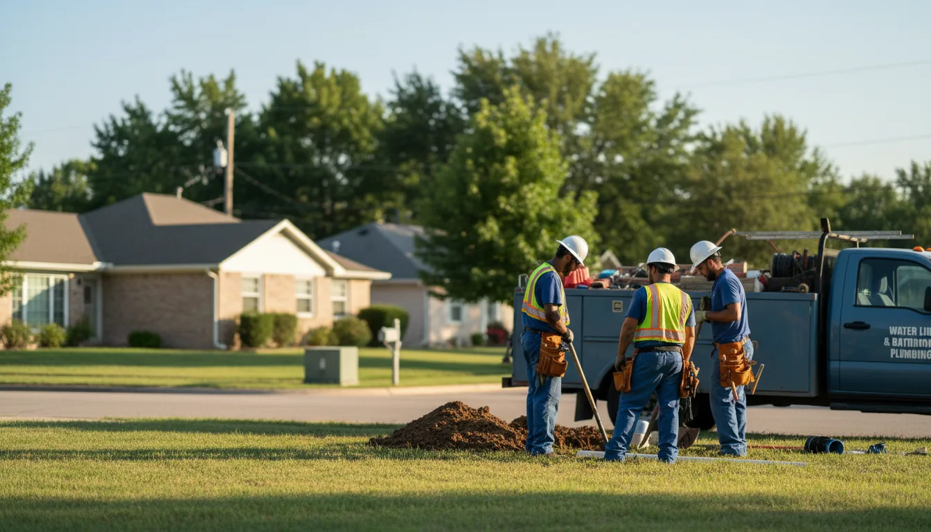 Residential water line and bathroom plumbing service in Stockdale, PA